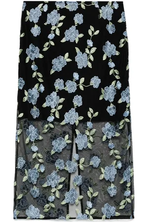 ROTATE Mesh midi skirt