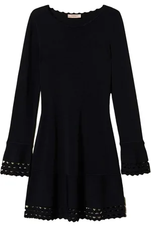 Twin-Set Scallop-trim dress