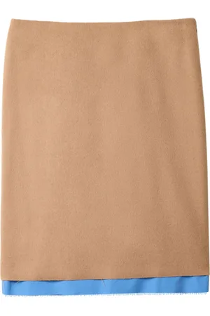 Miu Miu Camel-hair midi skirt