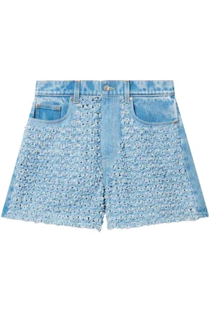 Stella McCartney Textured denim shorts