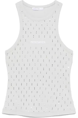Patrizia Pepe Logo-embroidered tank top