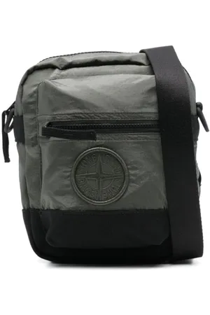 Stone Island Logo-embroidered messenger bag