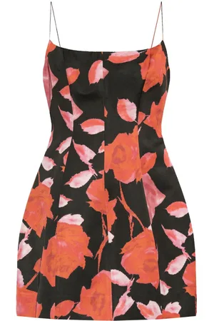 BLUMARINE Printed satin mini dress