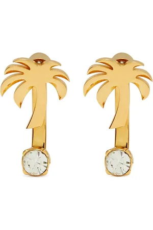 Palm Angels Rhinestone palm earrings
