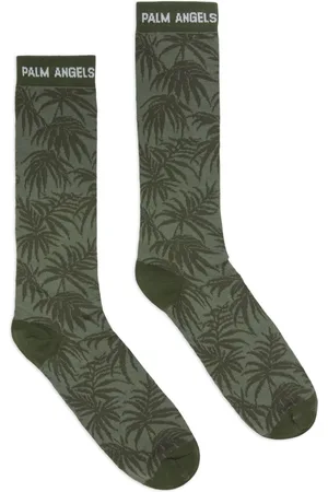 Palm Angels Palm-tree-jacquard socks