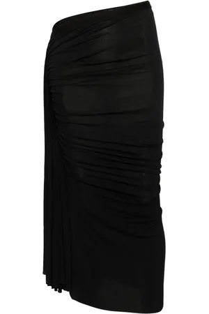 Rick Owens Fog asymmetric draped skirt