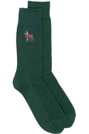 Ralph Lauren Dog-embroidered crew socks