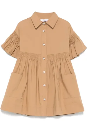 MONNALISA Shirred-panel dress