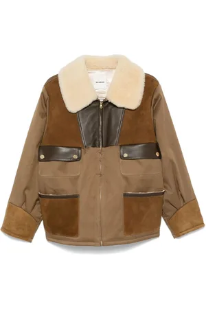 Sandro Shearling-collar jacket