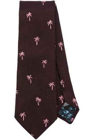 Paul Smith Palm trees-embroidered tie