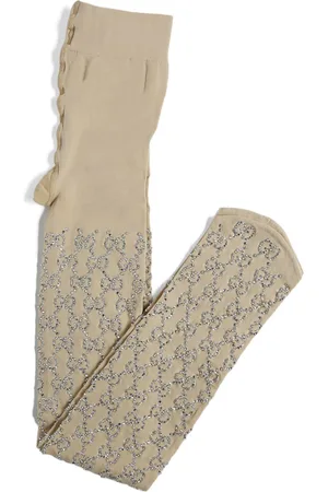 Gucci Logo diamond-embellished tights