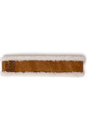Miu Miu Shearling-trim headband