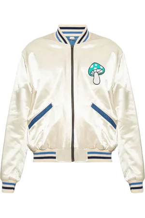 Gucci Stripe-detailing satin-finish bomber jacket
