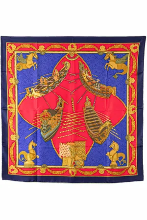 Hermès 20th Century Les Bissone De Venise Silk Scarf scarves