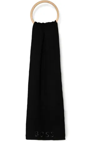 HUGO BOSS Logo-embroidered scarf