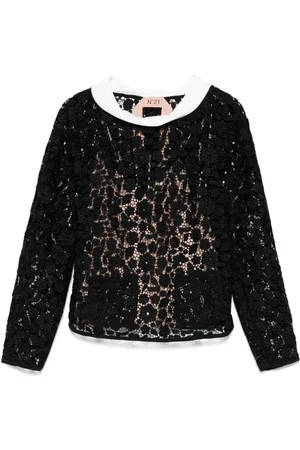 Nº21 Floral-laced blouse