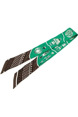 Hermès 21st Century Les Flacons Bandana Silk Twilly Scarf scarves