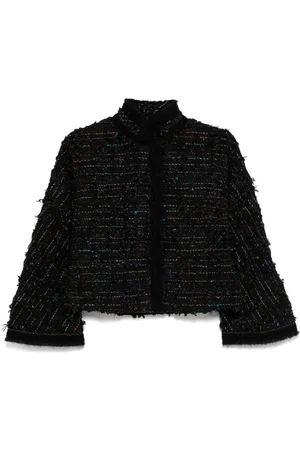 SHIATZY CHEN Sense of Ink Collection mandarin collar tweed jacket