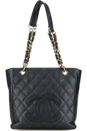 CHANEL 2003-2004 Caviar Petite Shopping tote bag