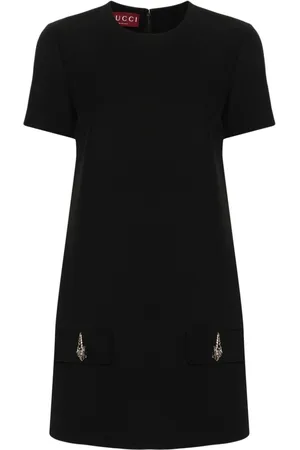 Gucci Tiger head detail mini dress
