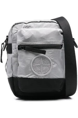 Stone Island Logo-embroidered messenger bag
