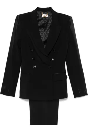 Elisabetta Franchi Double-breasted crepe blazer