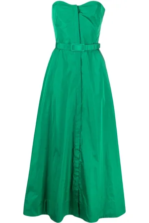 Max Mara Belted-waist sweetheart maxi dress