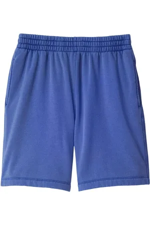 Burberry Logo-embroidered cotton shorts