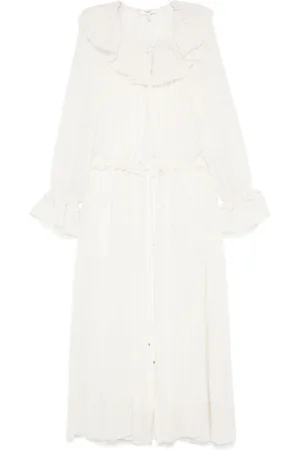 Chloé Ruffled lurex midi dress