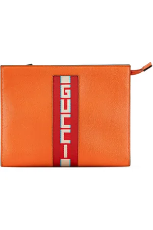 Gucci 2000-2015 Calfskin Logo Stripe New Web clutch bag