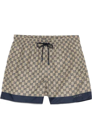 Gucci Printed poplin swim shorts