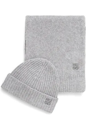HUGO BOSS Embroidered beanie set