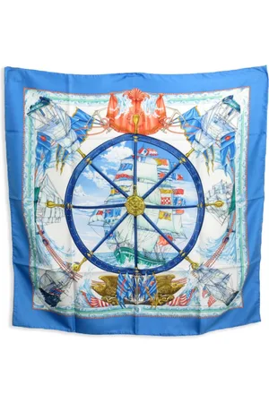 Hermès 2000s Carre 90 Vive Le Vent scarf