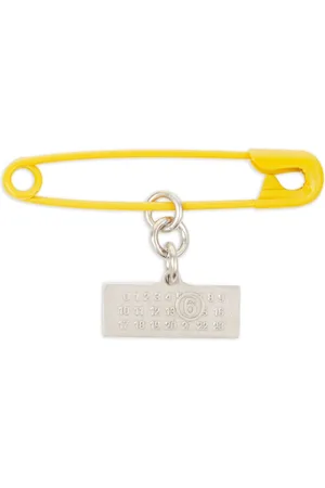 Maison Margiela Logo plaque safety pin brooch