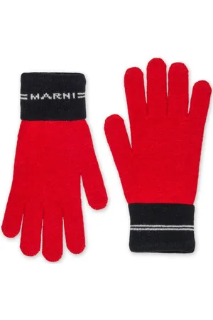 Marni Logo-intarsia gloves