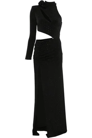 NISSA Crystal-embellished maxi dress