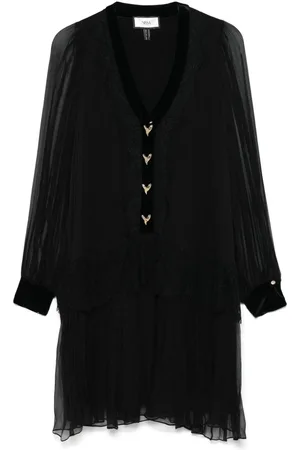 NISSA Lace-panelling mini dress