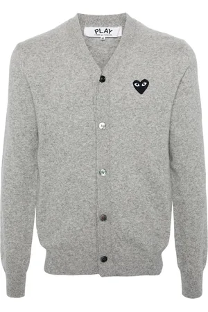 Comme des Garçons Logo patch v-neck cardigan