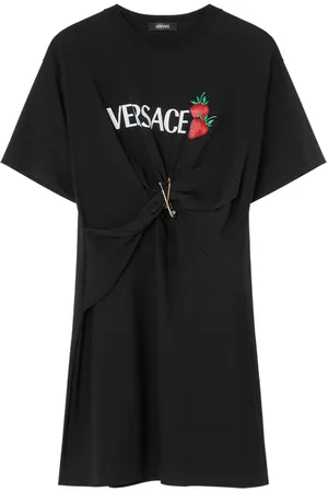 VERSACE Logo-print mini dress