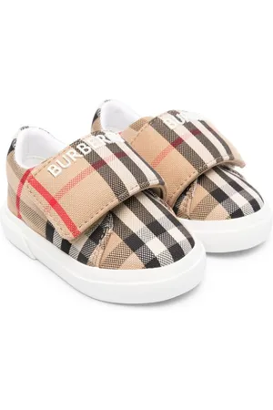 Burberry Check-pattern touch-strap sneakers