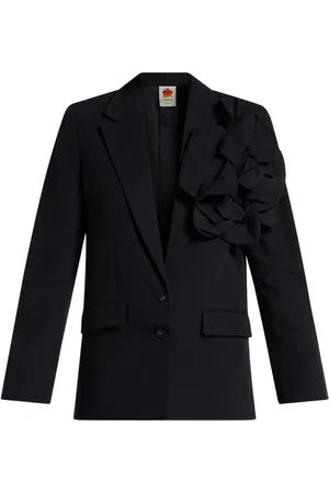 Farm Rio Floral-appliqué blazer