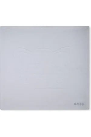 HUGO BOSS Logo-embroidered blanket