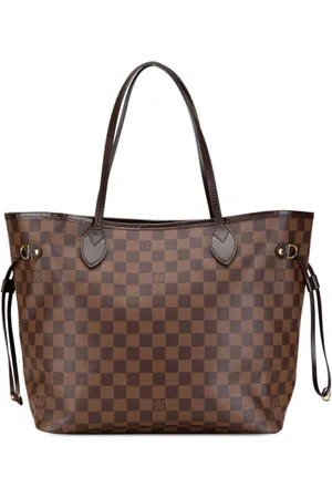 LOUIS VUITTON 2009 Damier Ebene Neverfull MM tote bag