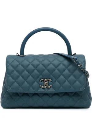CHANEL 2016-2017 Medium Caviar Coco Top Handle Bag satchel