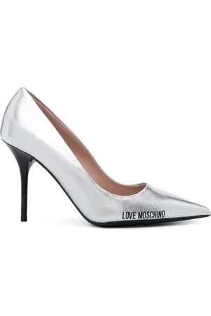 Moschino 90mm logo-print pumps