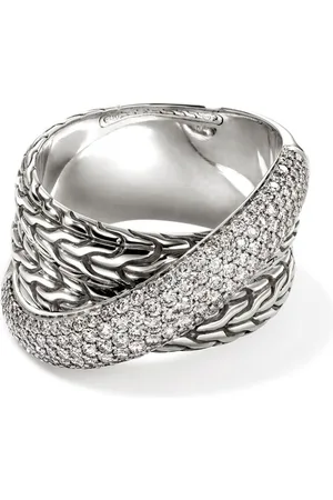 John Hardy Sterling JH Essential Crossover diamond ring