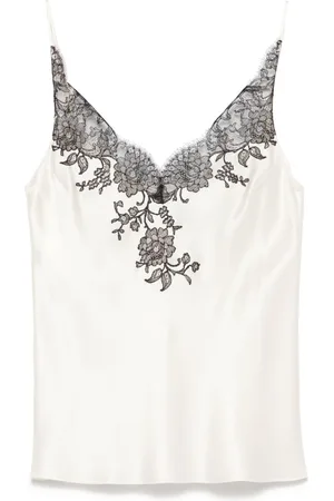 CARINE GILSON Lace-detailed pyjama top