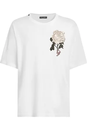 Dolce & Gabbana Rose-embroidered T-shirt