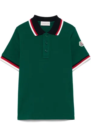 Moncler Striped-edge polo shirt