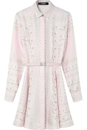 VERSACE Printed silk mini dress